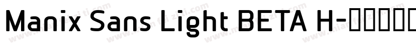 Manix Sans Light BETA H字体转换